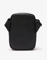 Lacoste Leather Monogram Print Crossover Bag